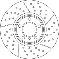 2x BRAKE DISC DF6604S FOR BMW 1/3/F3/F2/F20/Van B37D15A B38B15A 1.5L 3cyl 2.0L - Image 3 of 4