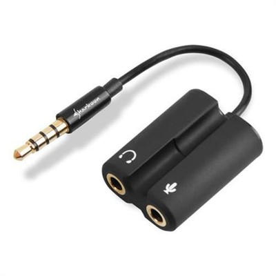 PMP35 Audio Combo Adapter Headset 2x3,5mm-Klinke an PS4 + Smartphone 4polig TRRS