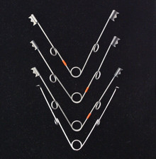 LOT of 4 / 3" Spring Wire 3 tooth blade Retractors Stainless Steel Surgical
