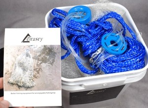 Drasry Salt Water Fish Fishing Net, 10ft Radius, New in Bucket, Read Description