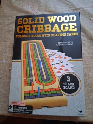 Cardinal Games Solid Wood Cribbageboard Game Item#63116 Folding Board