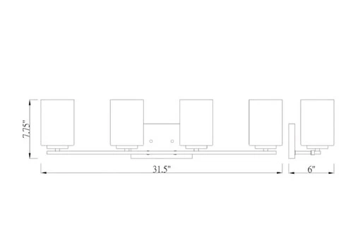 Z-Lite 426-4V Willow 4 Light 32"W Bathroom Vanity Light - Black - Picture 8 of 8