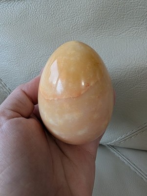 Stone Alabaster Eggs handmade chakra balancing huge 291 grams 