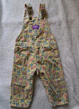Vintage OshKosh B  gosh Vestbak Overalls 24 Months Baby Floral