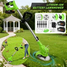 Cordless Electric Weed Lawn Eater Edger Yard Grass String Trimmer Cutter mower