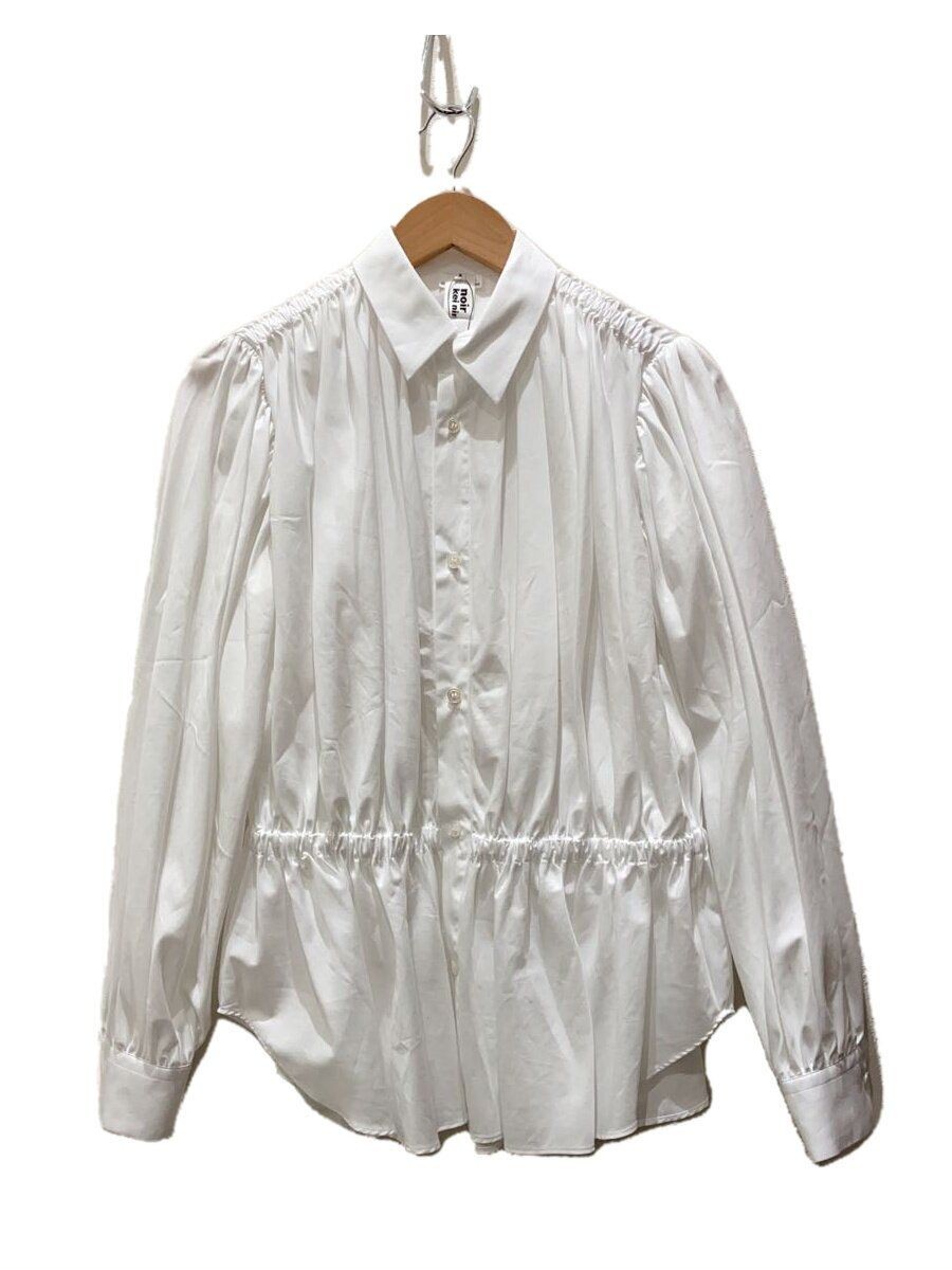 Camicia Noir Kei Ninomiya altra manica lunga S cotone bianco tinta unita 3N B009 usata