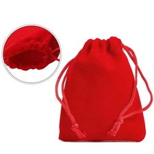 50Pcs Velvet Drawstring Velour Pouch Jewelry Baggie Ring Gift Bag Pouch  7x9cm