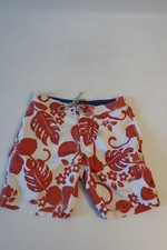 Mens J. Crew Rust Orange, White Swim Board Shorts 34