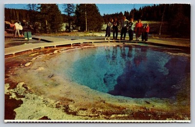 Postcard Yellowstone National Park Morning Glory Pool Landscape View