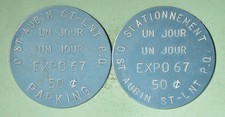 St-Aubin - Transportation Token - Expo 1967 - 50¢ Parking -  Prototype INV#E-10