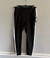 Avia Womens Black High Rise Court Legging Size Large 12-14 New With Tags