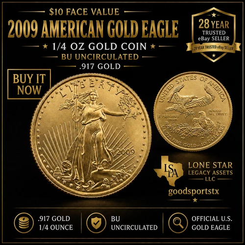 2009 American Gold Eagle 1/4 oz — photo from the most recent tracked eBay sale