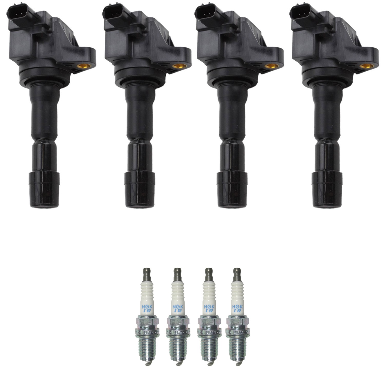 Denso 4 Ignition Coils 4 NGK Iridium Spark Plug Kit For Honda Fit 1.5 4L w/0.052