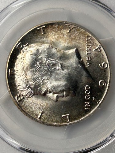 1964 Kennedy Silver Half Dollar PCGS MS66 Toned/Gold Shield - Picture 4 of 8