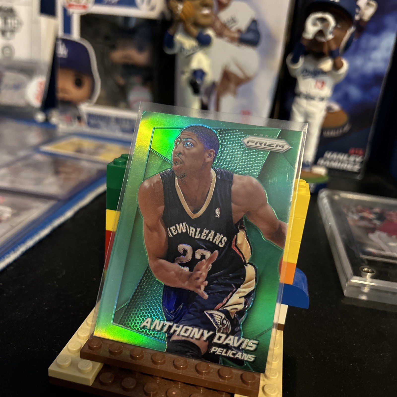 2015 Anthony Davis Prizm Green #107 New Orlenas Pelicans Kentucky