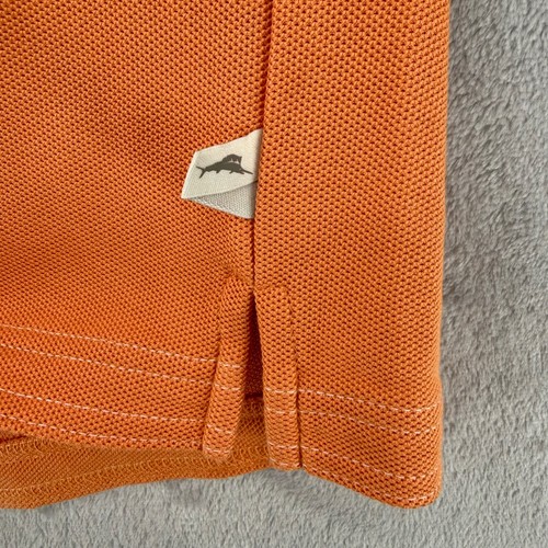 Tommy Bahama orangefarbenes kurzärmliges Poloshirt für Herren Delphin-Logo Größe Large - Bild 5 von 13