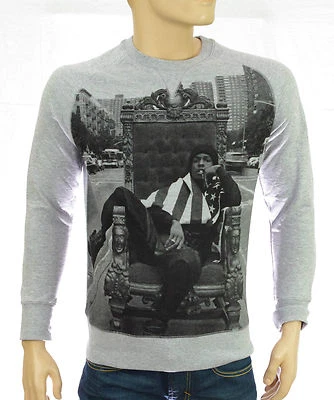 ELEVEN PARIS Sweat homme ASAP ROCKY 14F1LS87 gris chiné Taille S - Photo 1/3