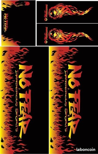 No Fear Decals set pinball restauration