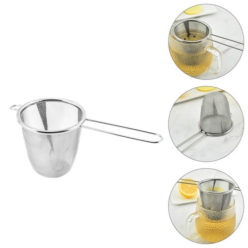 2 Pcs Tea Filter Brewing Basket Strainer Stainless Steel Mesh Screen