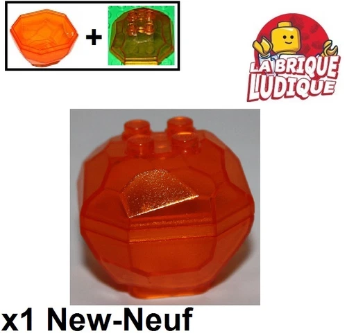 Lego 1x Rock Felsen Kugel Boulder Vulkan Lava Trans orange 30294 + 30293 NEU