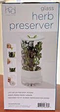 Glass Herb Keeper Storage Container Produce Saver Preserver By Honey Can do new