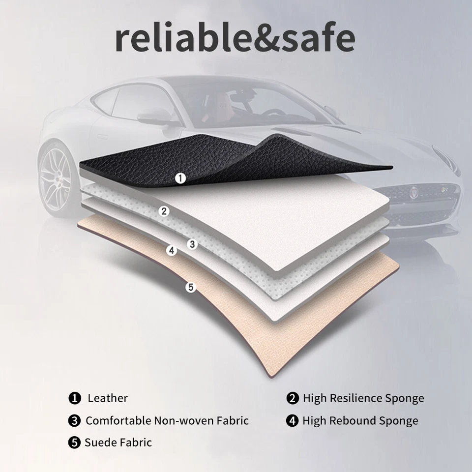 Car Seat Covers Waterproof Leather Front Back for Hyundai SUV Interior Protector - image 2 of 4