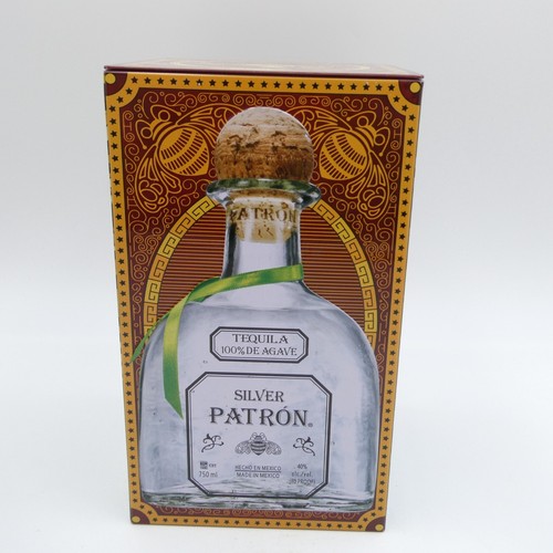 Tequila PATRON Plata Edición Limitada Vacía Coleccionista Caja de Lata Leopardo Pavo Real - Imagen 4 de 10