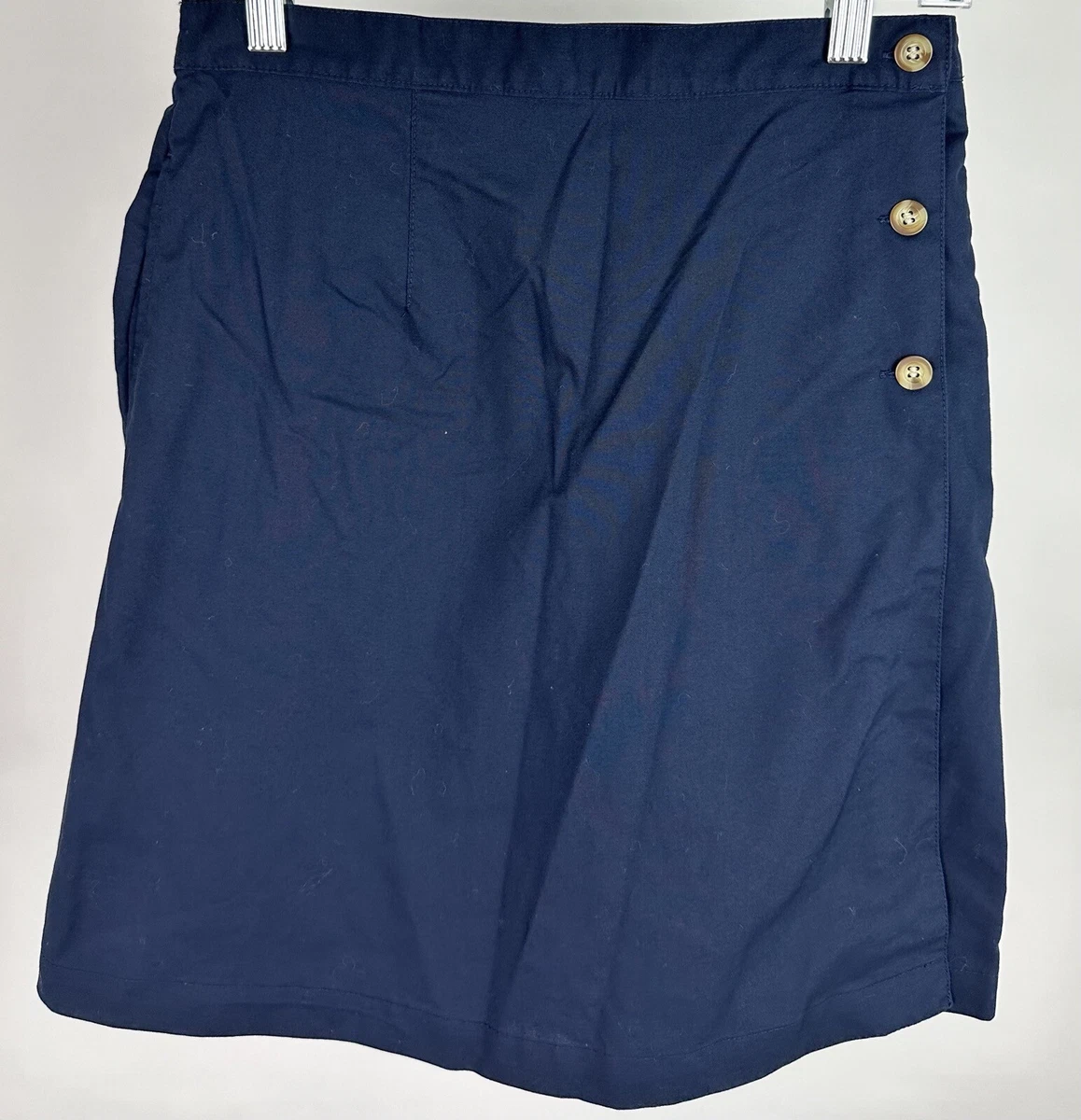 Jupe-Short Karen Scott Femme – Taille 6 – Rayée Bleu/blanc – Style Preppy Sporty – Occasion