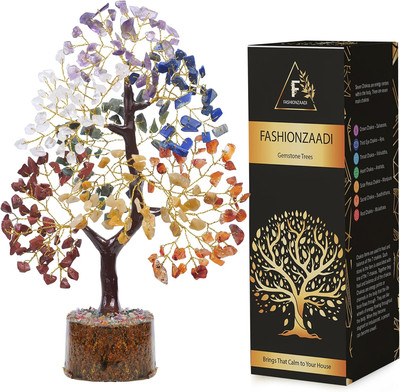 7 Chakra Tree of Life Decor, Crystal Tree for Positive Energy, Gemstones and Cry