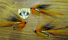 3 V Fly Size 6 Ultimate Silver Cascade Piglet Double Salmon Flies 