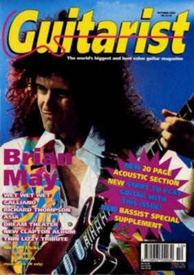 Brian May Queen UK 'Guitarist' Interview Clipping CORPORATE