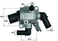 Mahle Ti 173 88 Thermostat, KÜHlmittel FÜR Alfa Romeo Fiat Lancia Opel Suzuki Va