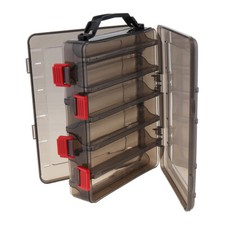 Fishing Tackle Box 10 Compartments 20x17x5cm Double Side storage case Organizer