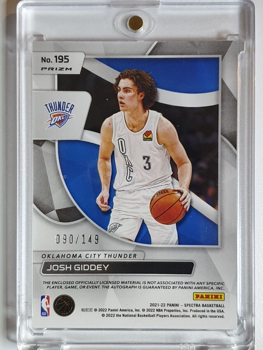 2021 Panini Spectra Josh Giddey Rookie Patch Auto (RPA 2021 Panini Spectra Josh Giddey Rookie Patch Auto (RPA