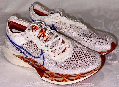NIKE ZoomX Vaporfly 3 Premium Sail White Orange Blue Running Shoes