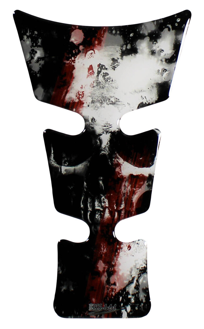Motorcycle tank pad 3D gel sticker skeleton skull paint protection film: shap...