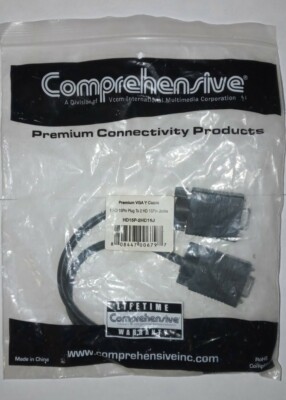 Comprehensive Premium Cables VGA Male to Dual VGA Female Splitter 