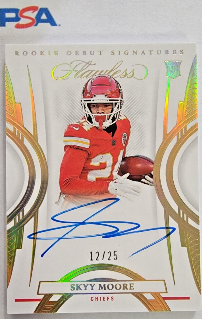 2022 Flawless Skyy Moore Rookie Debut Signatures 12/25 - Chiefs