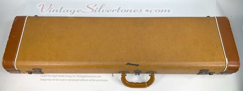 Magnatone G65 lap steel guitar case tan/brown with blue interior circa 1960