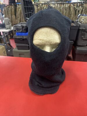 BALACLAVA ARMY ISSUE BLACK WOOL HOOD HAT MASK COLD