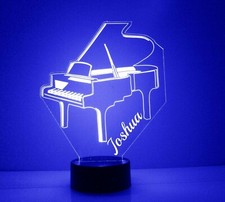 Piano Light -Personalized FREE- LED Light 16 Colors with Remote Musician Lamp