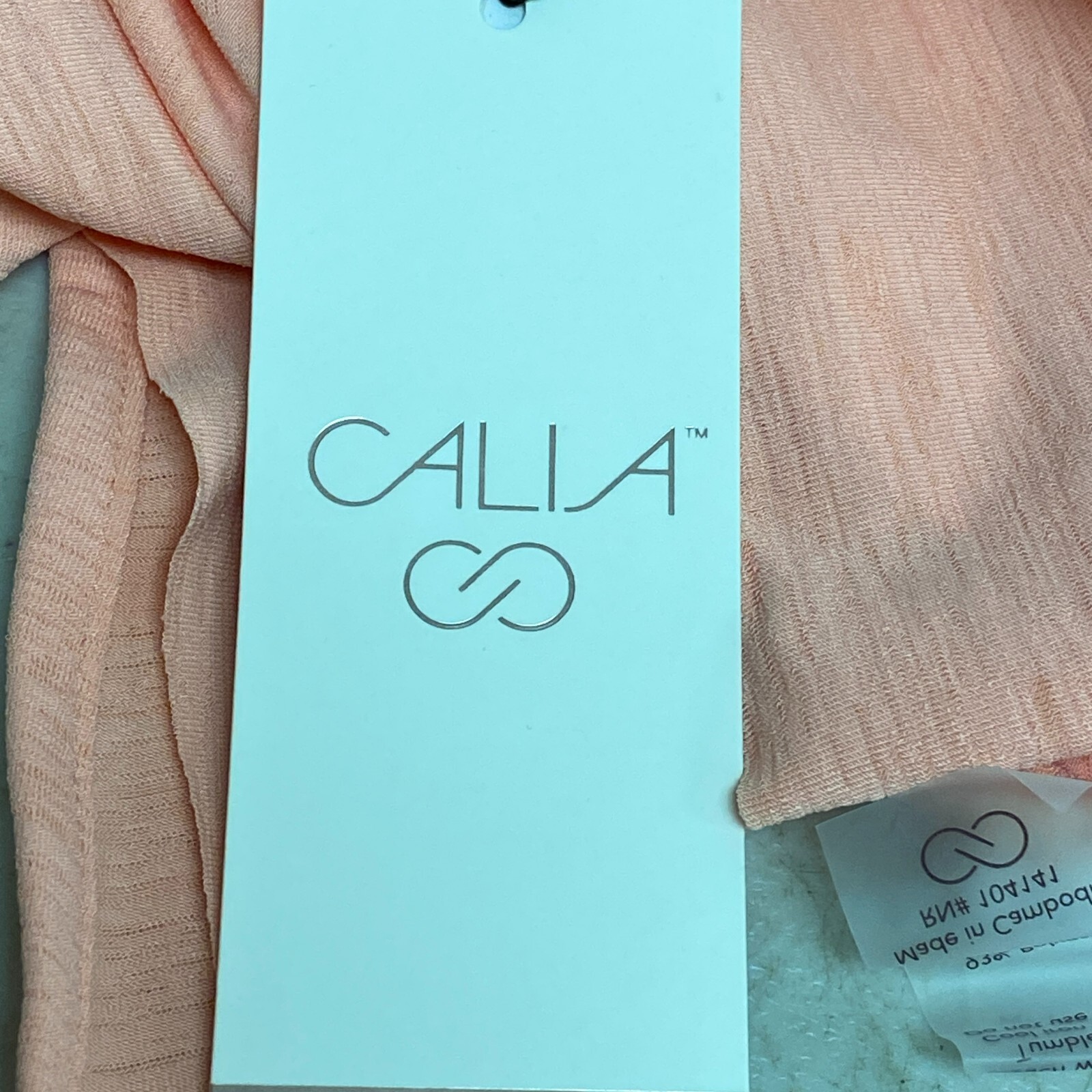 CALIA WOMEN'S Trapeze Performance Tank Peach Glow Sleeveless Solid WAX11268