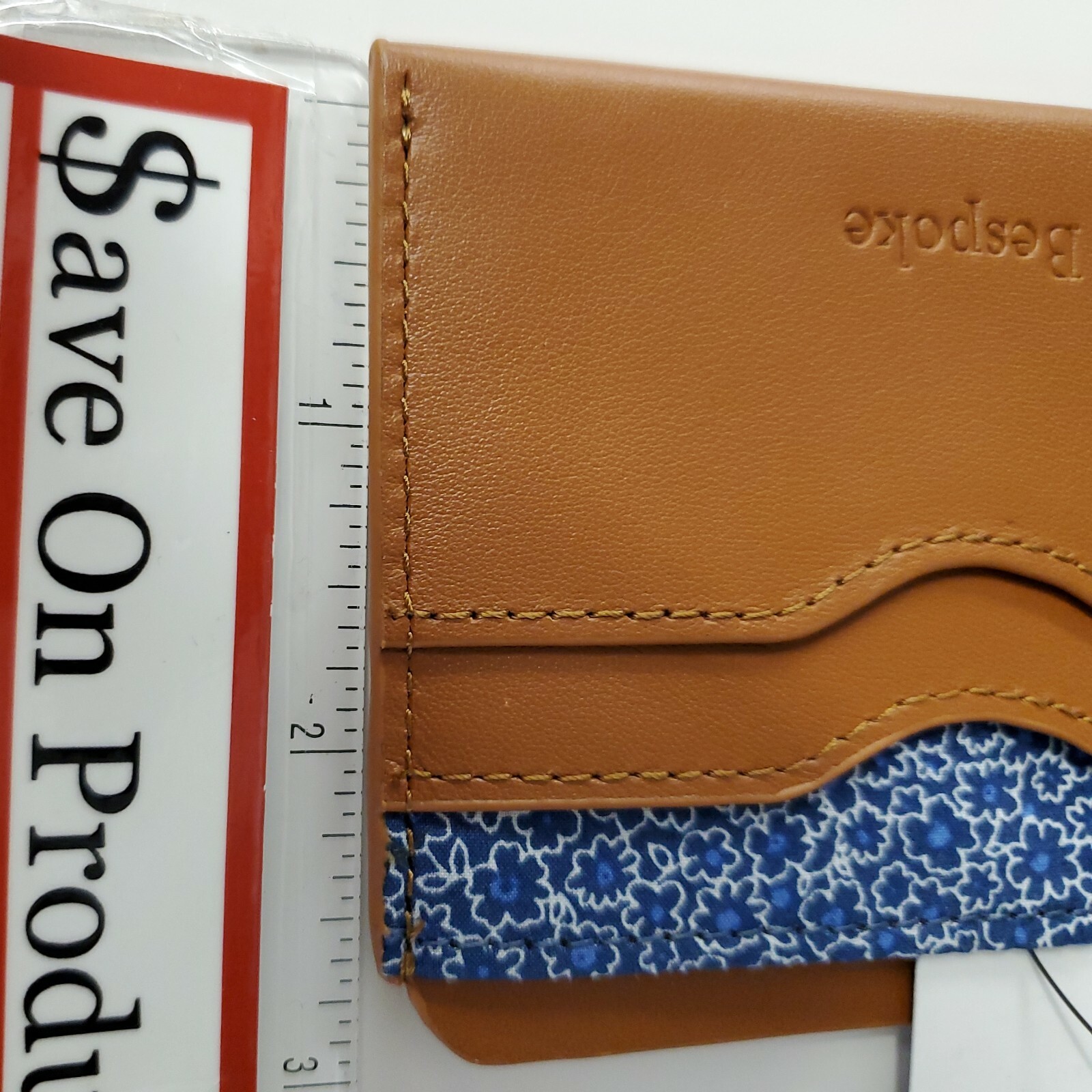 🔴 Tan Jacquard🥇 Designer Bespoke Unisex Pebble Leather Card Case Wallet