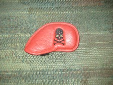 slightly used Golf 7 iron headcover skull and cross bones Red