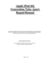 Apple iPod 4th Generation Take Apart Repair Manual