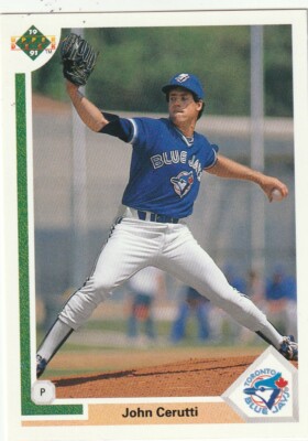 FREE SHIPPING-MINT-1991 Upper Deck John Cerutti #585-PLUS BLUE JAYS BONUS CARDS