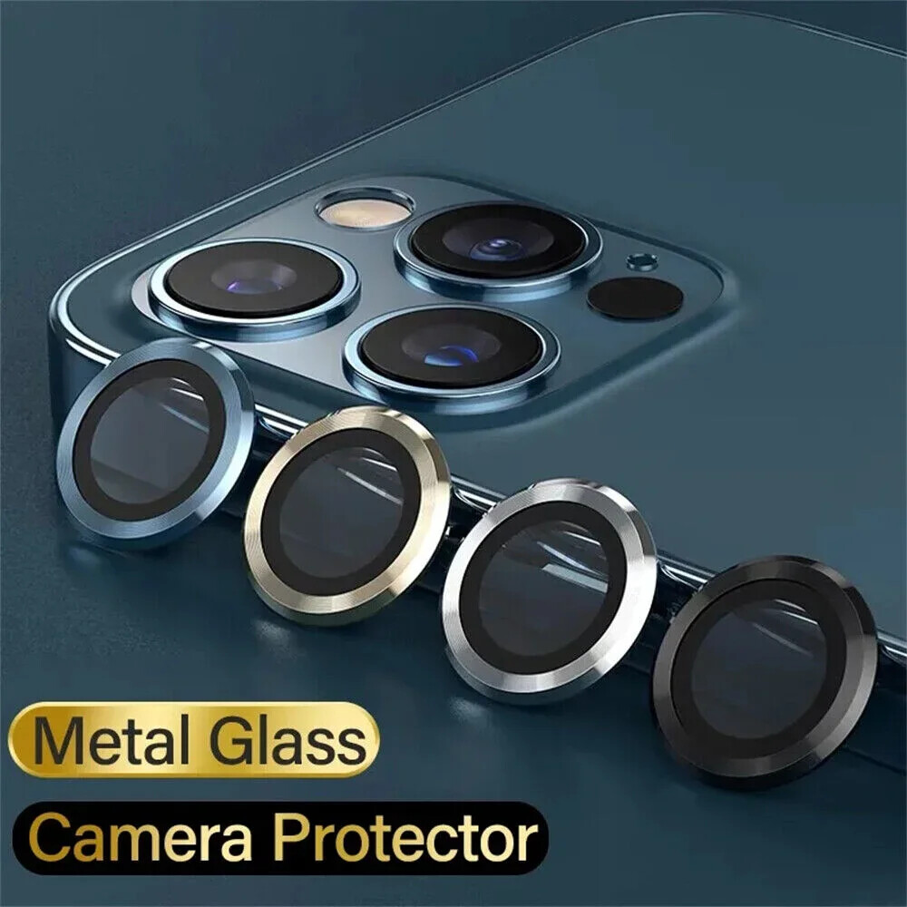For iPhone 16 15 Pro Max 14 Plus 13 Camera Protector Metal Ring Lens Protector