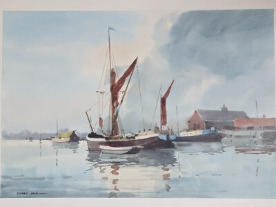 Vintage Original Aquarell Gemälde von Sydney Vale FRSA (1916-1991) Maldon