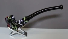 7 1/2" CORNCOB CADILLAC Tobacco Smoking Glass Pipe w/stand Glass Pipes