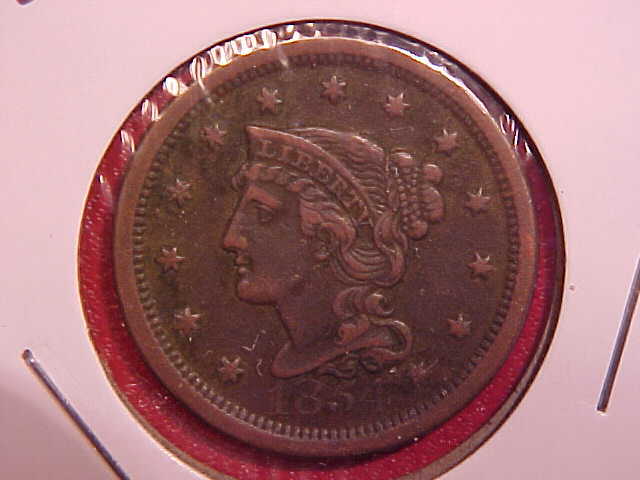 1854 LARGE CENT - LIGHT CORROSION - XF - SEE PICS! - (N9496) | eBay